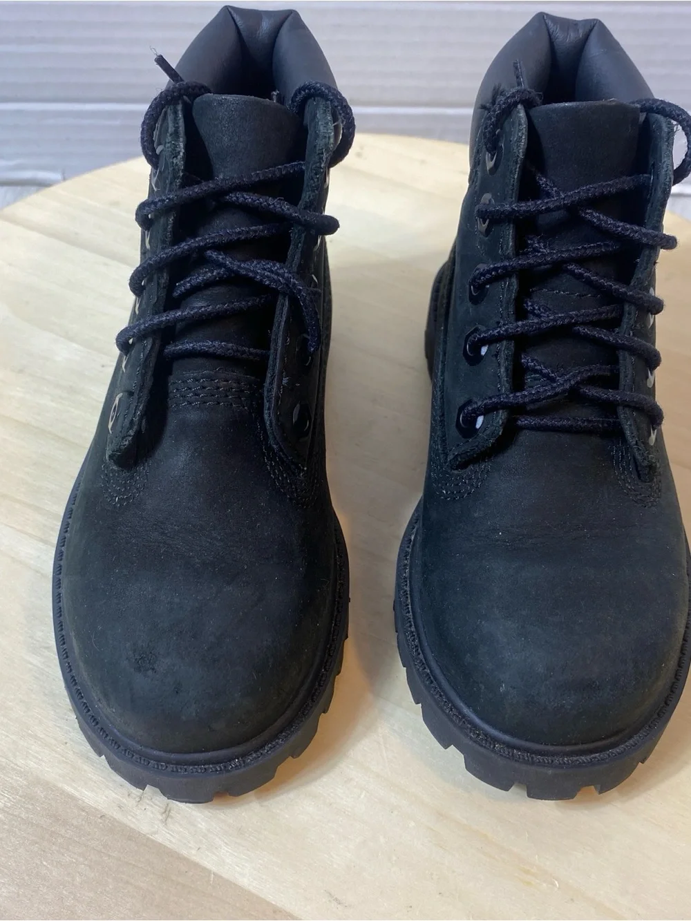 Timberland Black Nubuck Leather Waterproof Boots Kids Size Toddler 8
